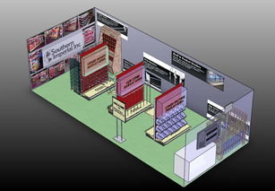 上海2008國際零售業展覽會 某美國公司展位效果圖技術解析與SolidWorks 2008應用交流